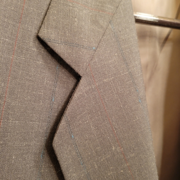 1950s-style 2-piece pin stripe atomic fleck wool suit - Picture 3 of 9